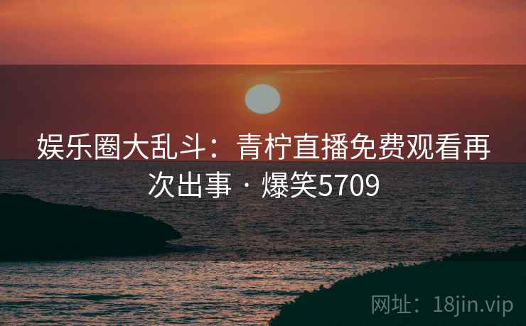 娱乐圈大乱斗：青柠直播免费观看再次出事 · 爆笑5709